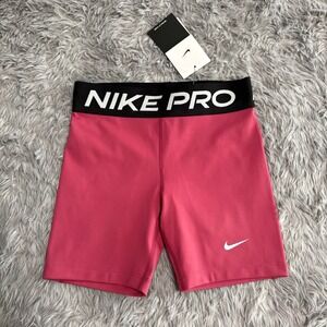 Nike Pro 4" Shorts Pale Pink Drifit Girls Youth Medium Athletic Sporty NEW